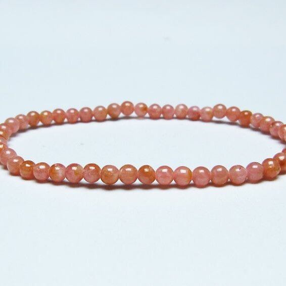 インカローズ ブレスレット 4mm ロードクロサイト ブレス 一点物 メール便可 [M便 1/10] 111-46612