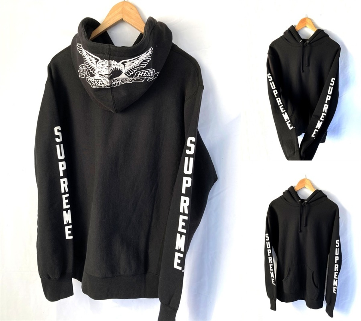 国内正規 コラボ Supreme × ANTI HERO コラボ シュプリーム ブラック 