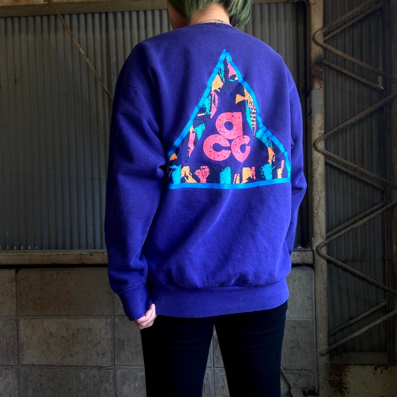 NIKE ナイキ タグ付きSWEAT ネイビー XL 銀タグ 90s 希少