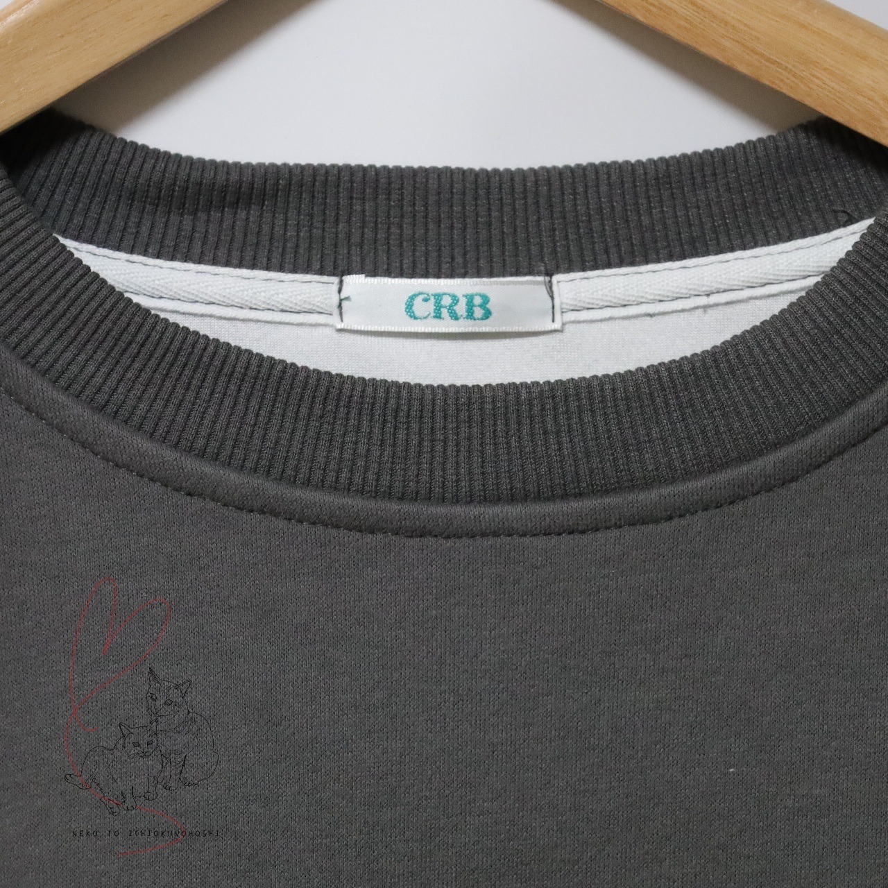 キジトラマニア めっちゃかわいいキジトラさんのプリント プルオーバー トレーナー チャコール