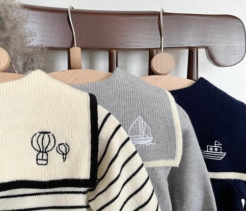 セーラニットロンパース♡