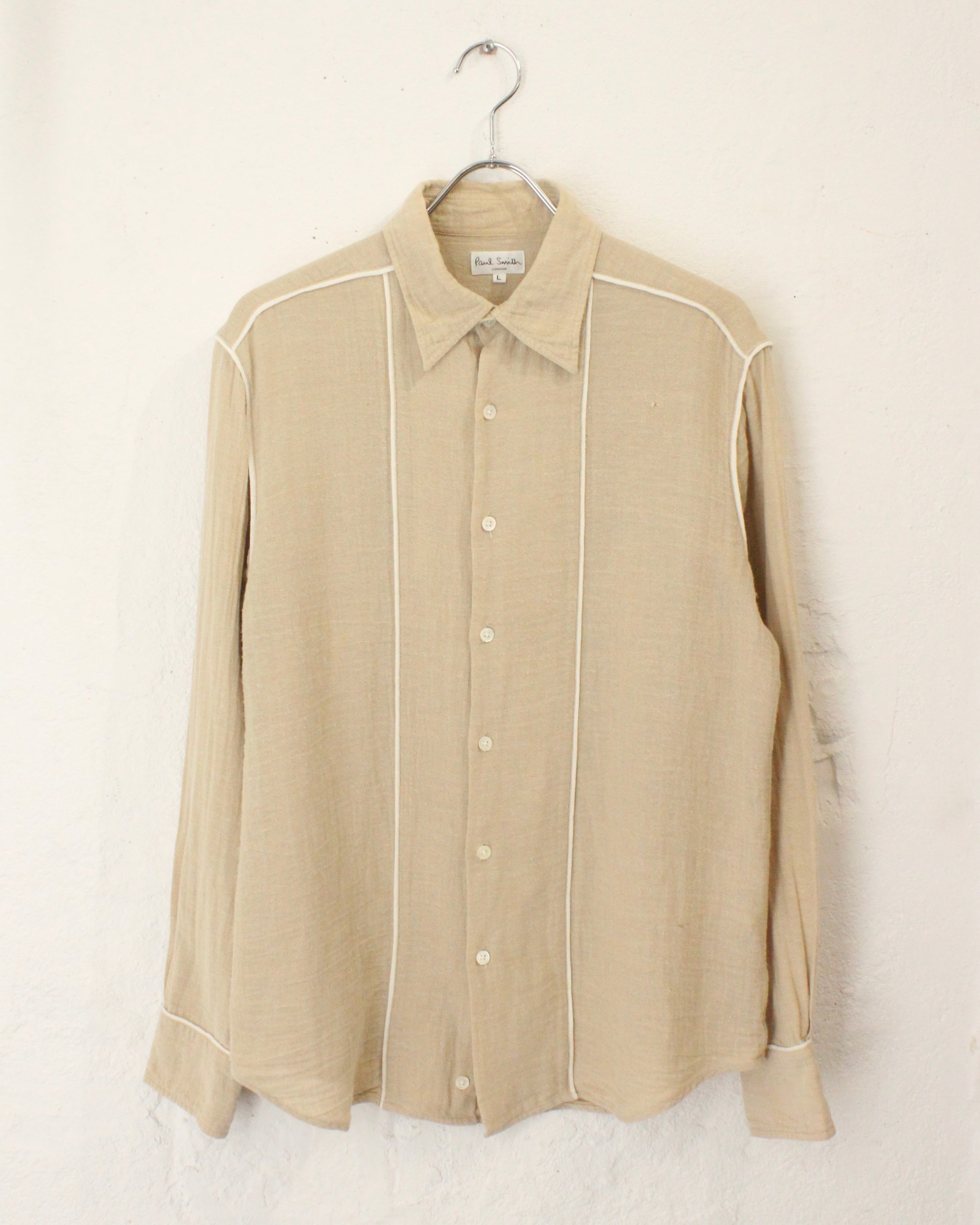 日本製 90s' Paul Smith design shirts 90s Paul Smith Cotton×Linen L/S Shirt | VOLAR