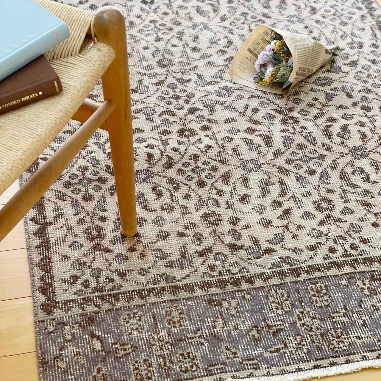 ヴィンテージラグ｜ミディアム vintage rug medium *ウォームグレー