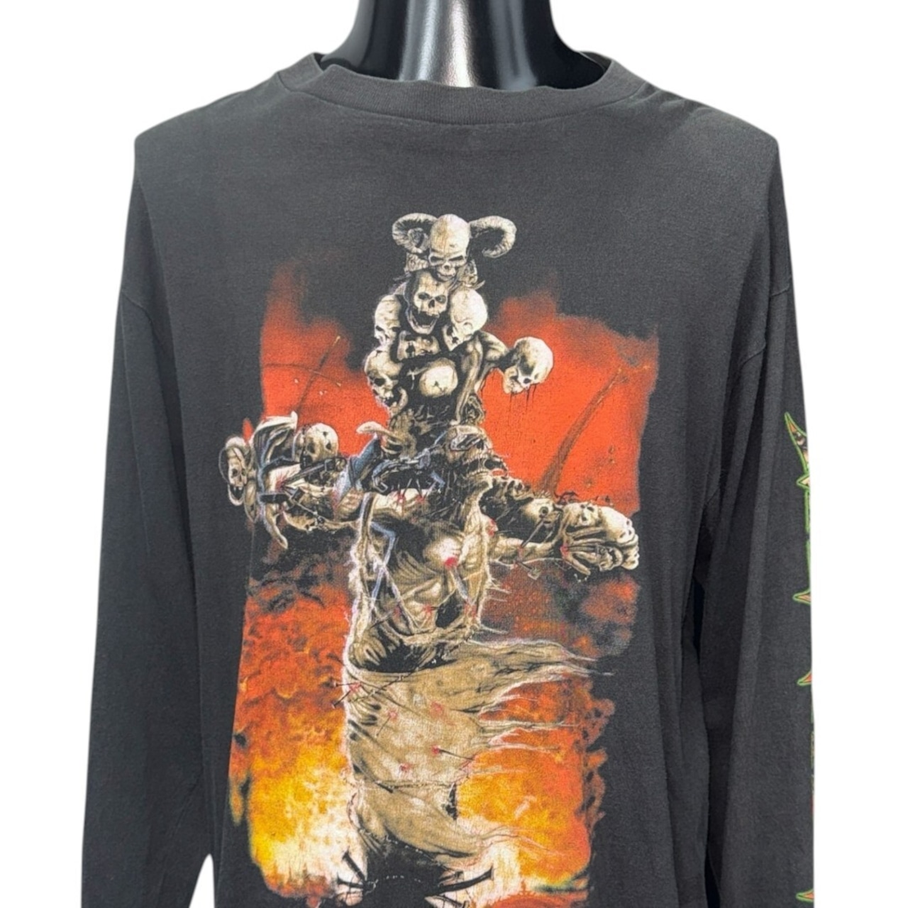【MEGADETH】メガデス "CHAOS! COMICS" 90's Vintage ロングスリーブ Tシャツ