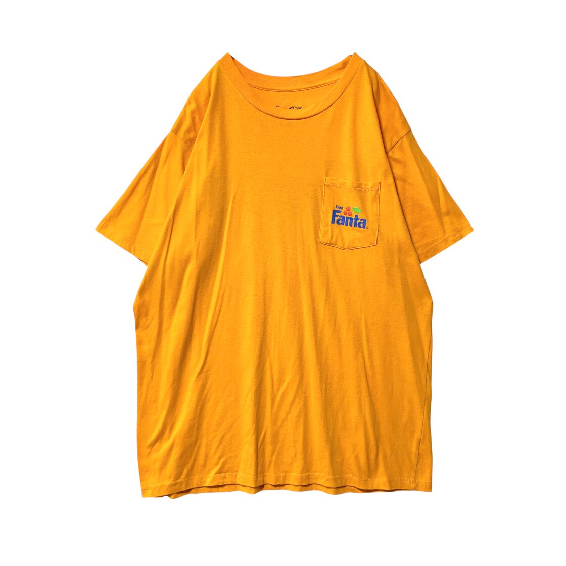 古着 企業系 コカコーラ ファンタオレンジ ポケット付 Tシャツ 