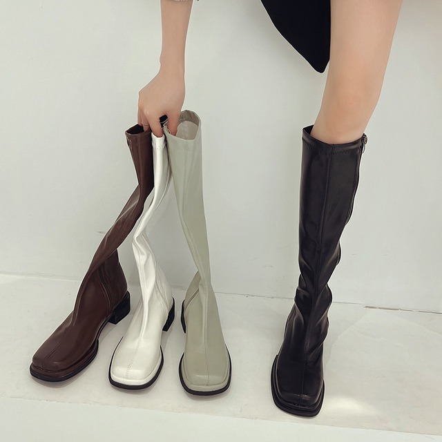 ブーツオータムスタイルグリーン ロング 靴 シューズ 秋物 部族の婦人靴11906498883