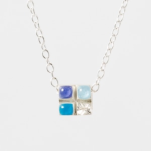 SAIKORO violet & cyaan & aqua - necklace -