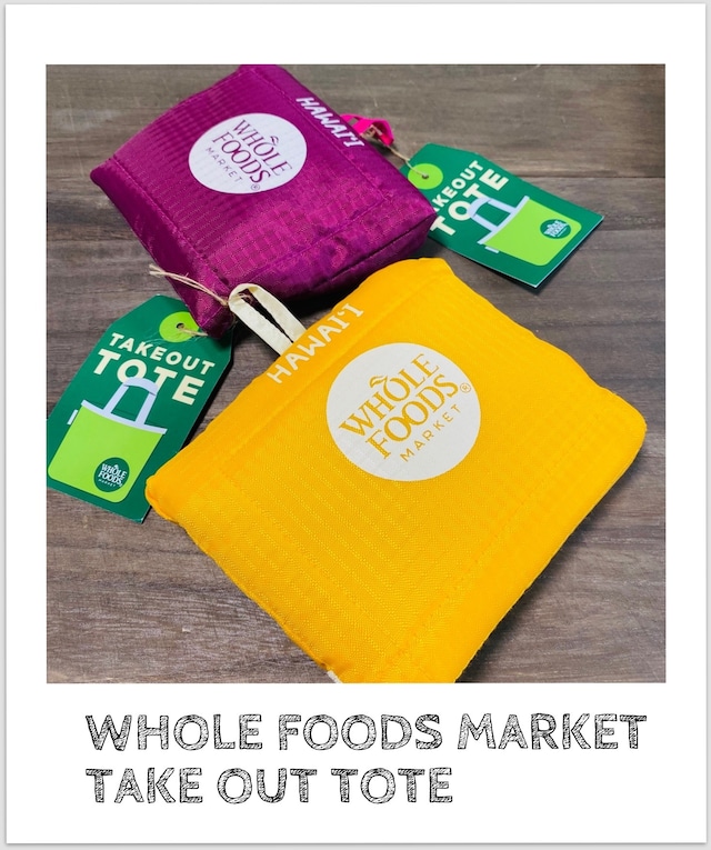 ホールフーズマーケットエコバック：WHOLE FOODS MARKET TAKE TOTE♪