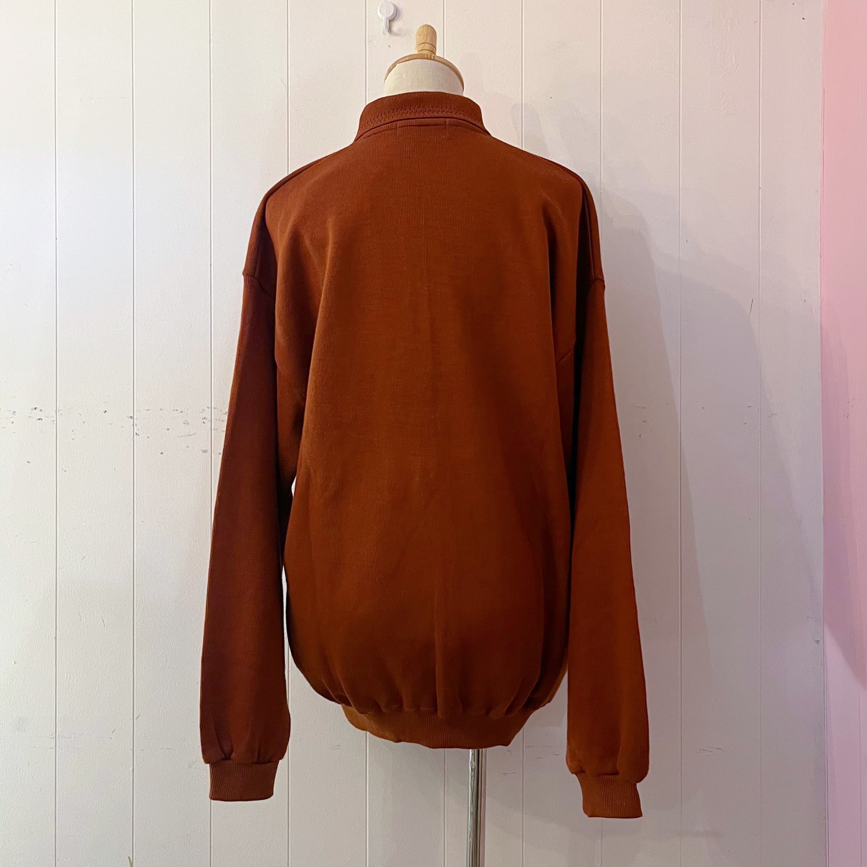 orange brown polo knit
