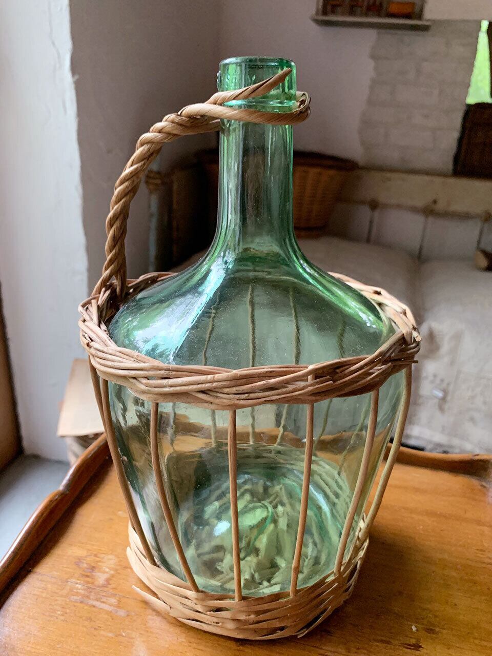 ワインボトル 籐 巻き ラタン | Brocante de La Cocotte （フランス