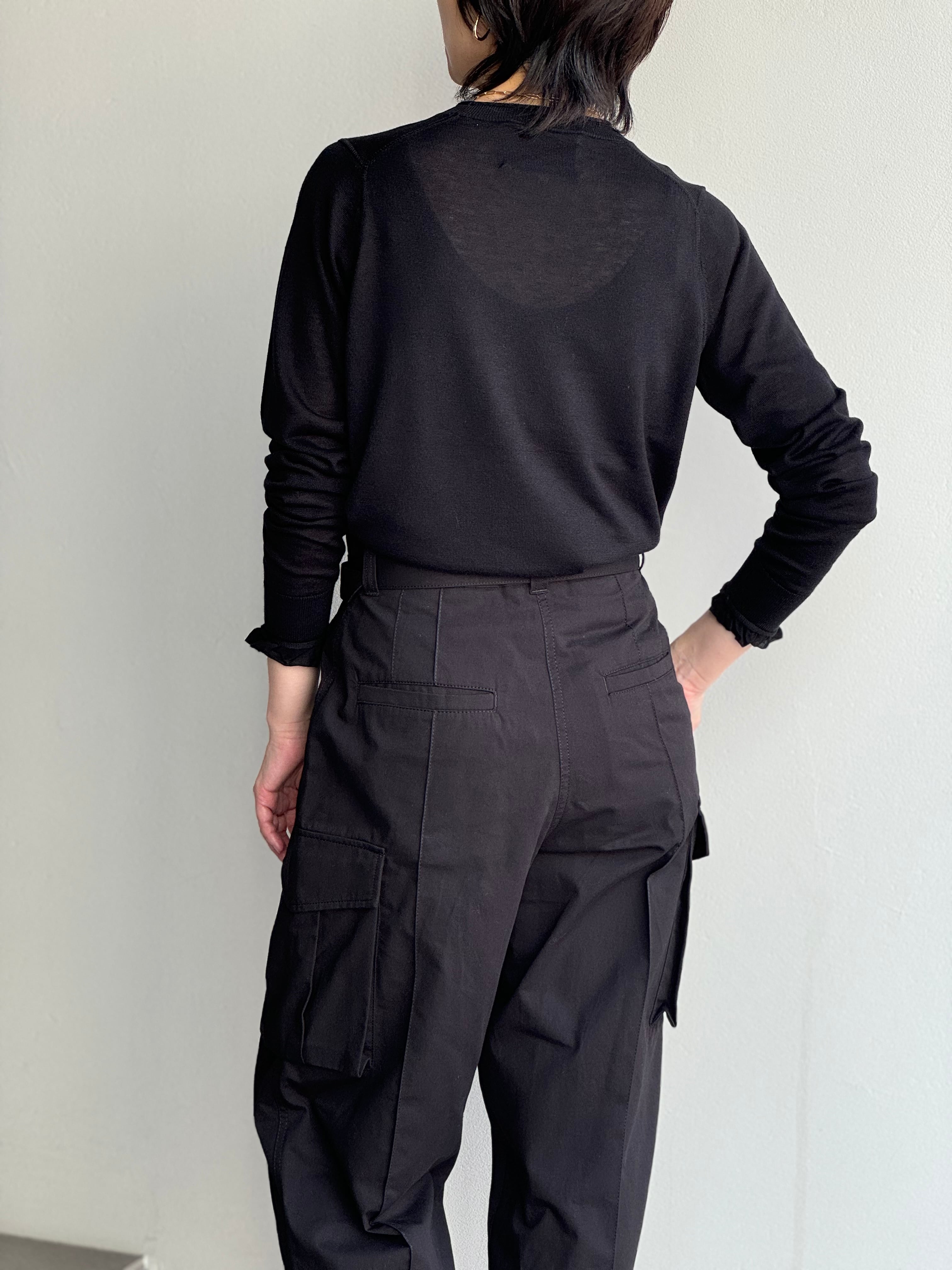 Mame Kurogouchi Organic Cotton Twill High Waisted Cargo Trousers