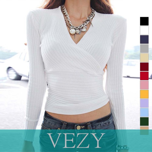 Vネック ニット トップス Vネック ニット トップス 長袖 ニットセーター きれいめ ニットソー 韓国ファッション プルオーバー 秋冬 ニット トップス セーター VEZY ベジー ItemNo.【9892618 】