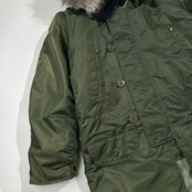 N-3B AIR FORCE フライトジャケット ミリタリー サイズ M /カーキオリーブ/オールド/メンズ