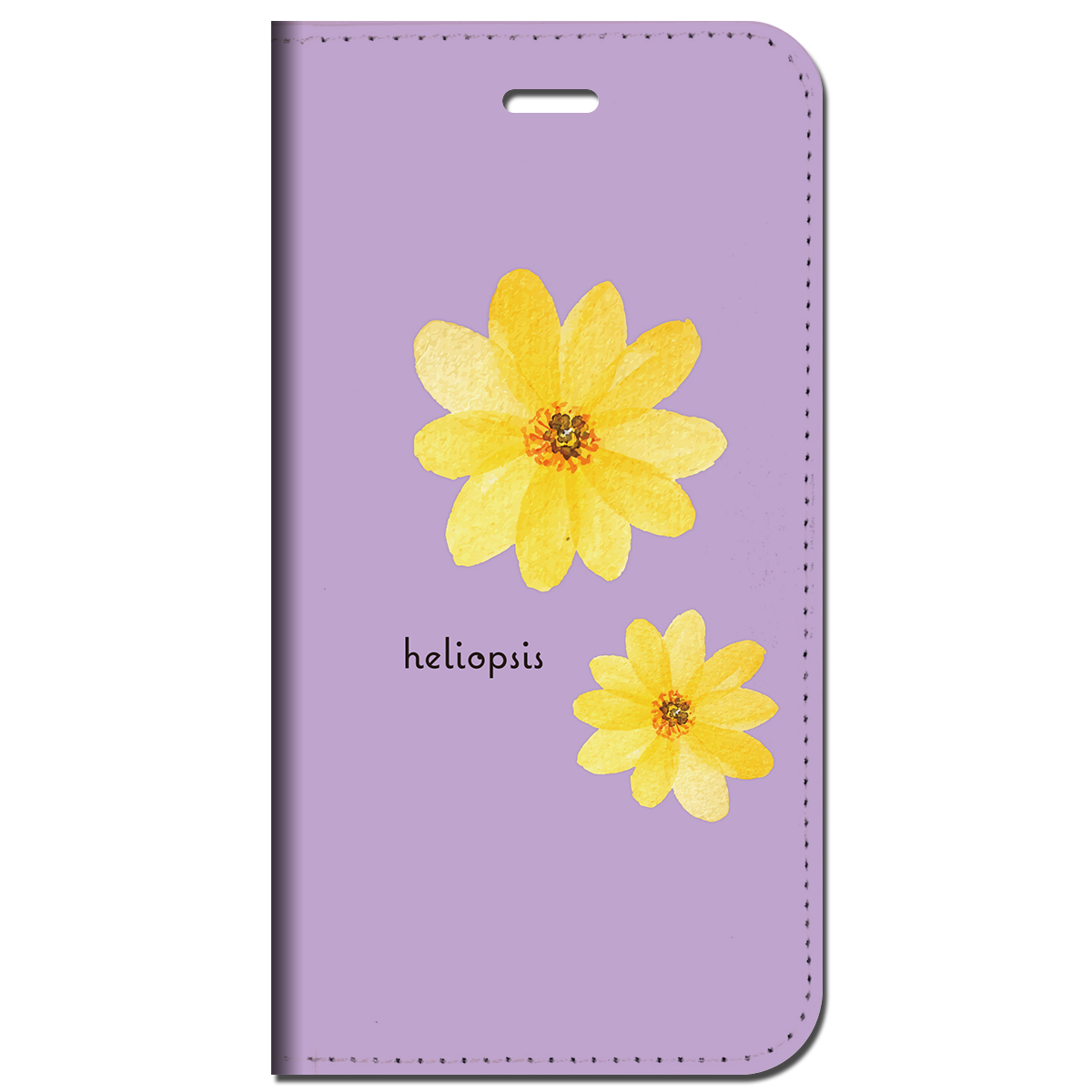 iPhone対応 スマホ 手帳型ケース ヘリオプシス 花 【iPhone17 / iPhone16 / iPhone16e / iPhoneSE 他 iPhone各機種対応】 st52