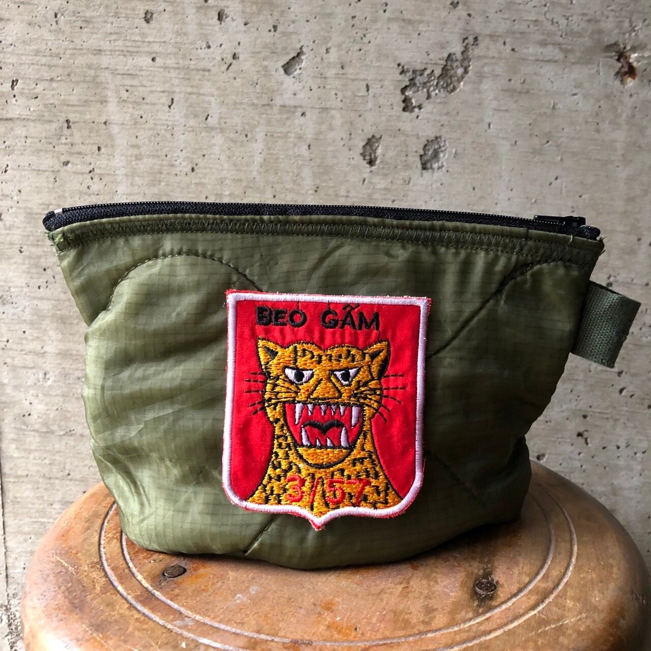 HB1068】 ミリタリー USA ライナーリメイク ペイシェントバッグ 巾着