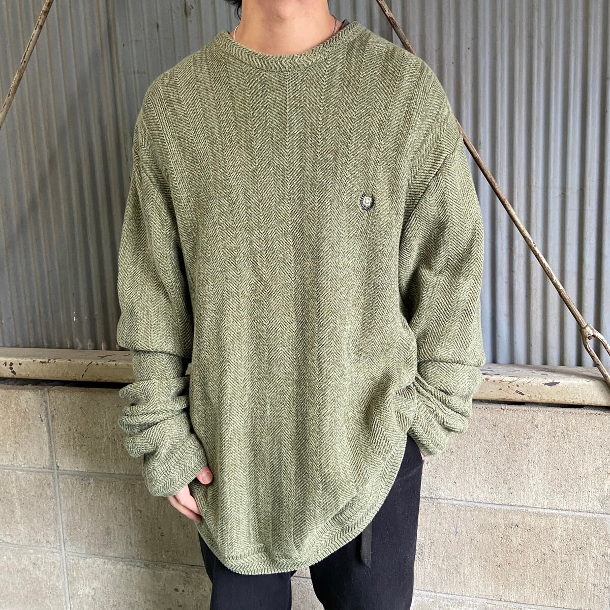 90年代 チャップス ラルフローレン コットンニットセーター メンズXL 