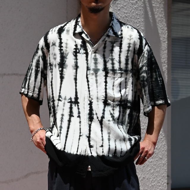 KUON / Arimatsu Shibori Camp Collar Shirt