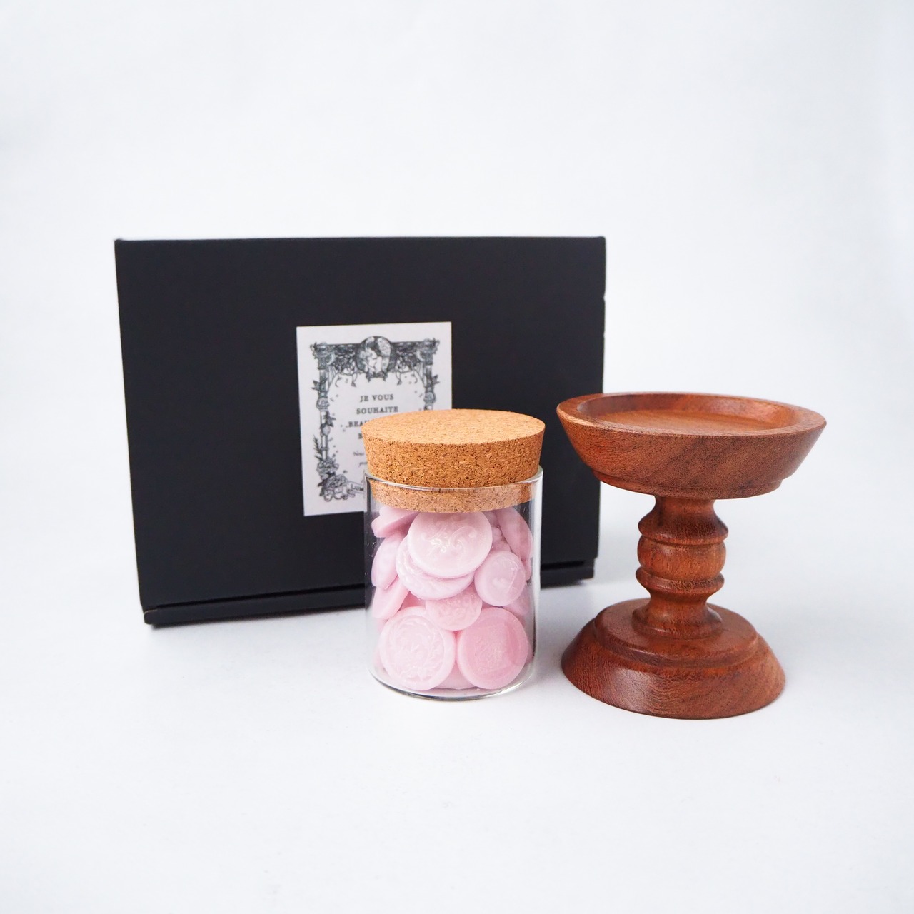 アンティークボタンキャンドル＆キャンドルスタンド セット