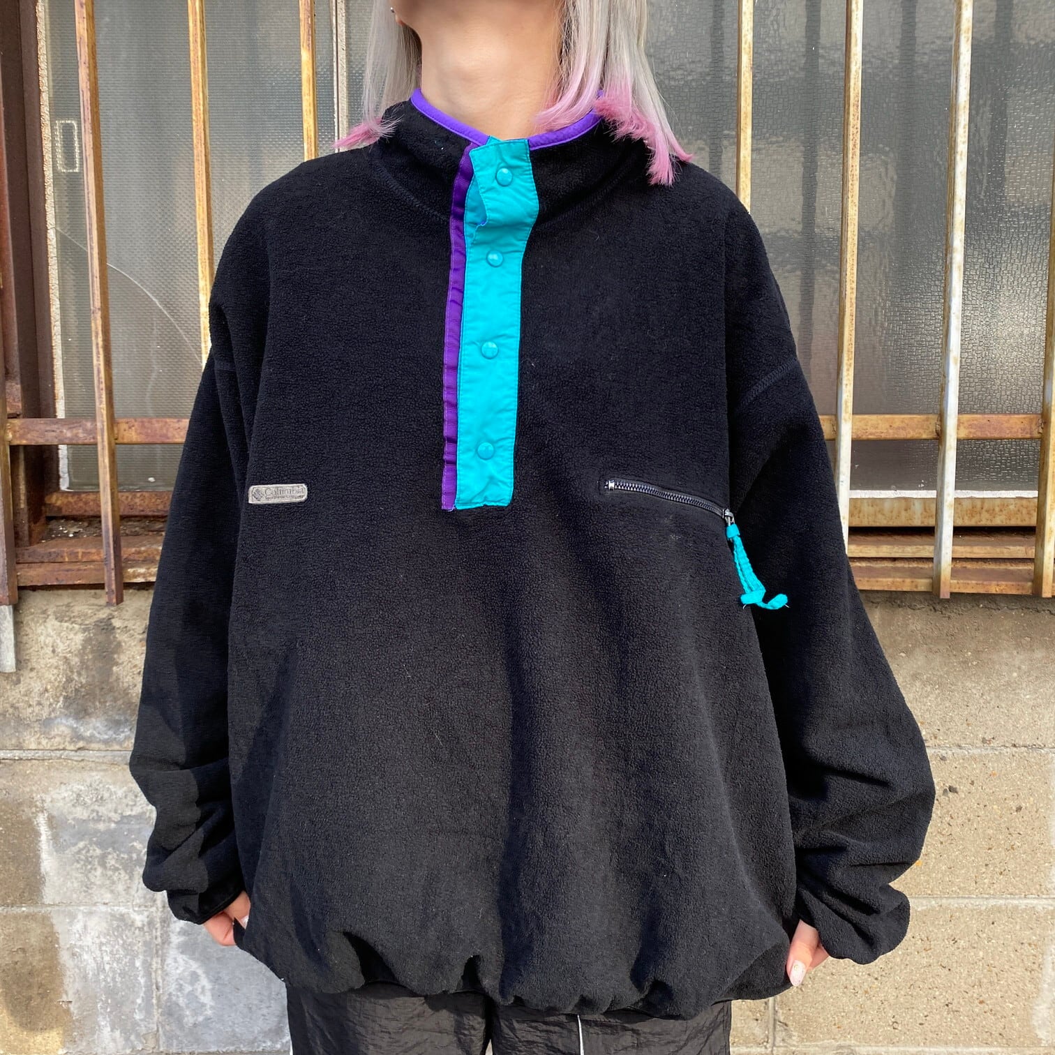 USA製 90年代 Columbia コロンビア スナップTタイプ フリース メンズXL  