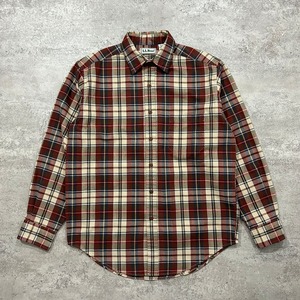 L.L.BEAN PLAID BUTTON SHIRT SIZE M (USED)