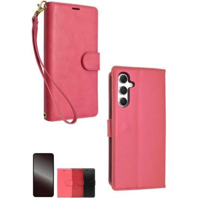 シズカウィル Galaxy A54 5G doo SC-53D au SCG21 UQ mobile 手帳型 ケース カバー グレイスケース 1個入り カメリアピンク 1993