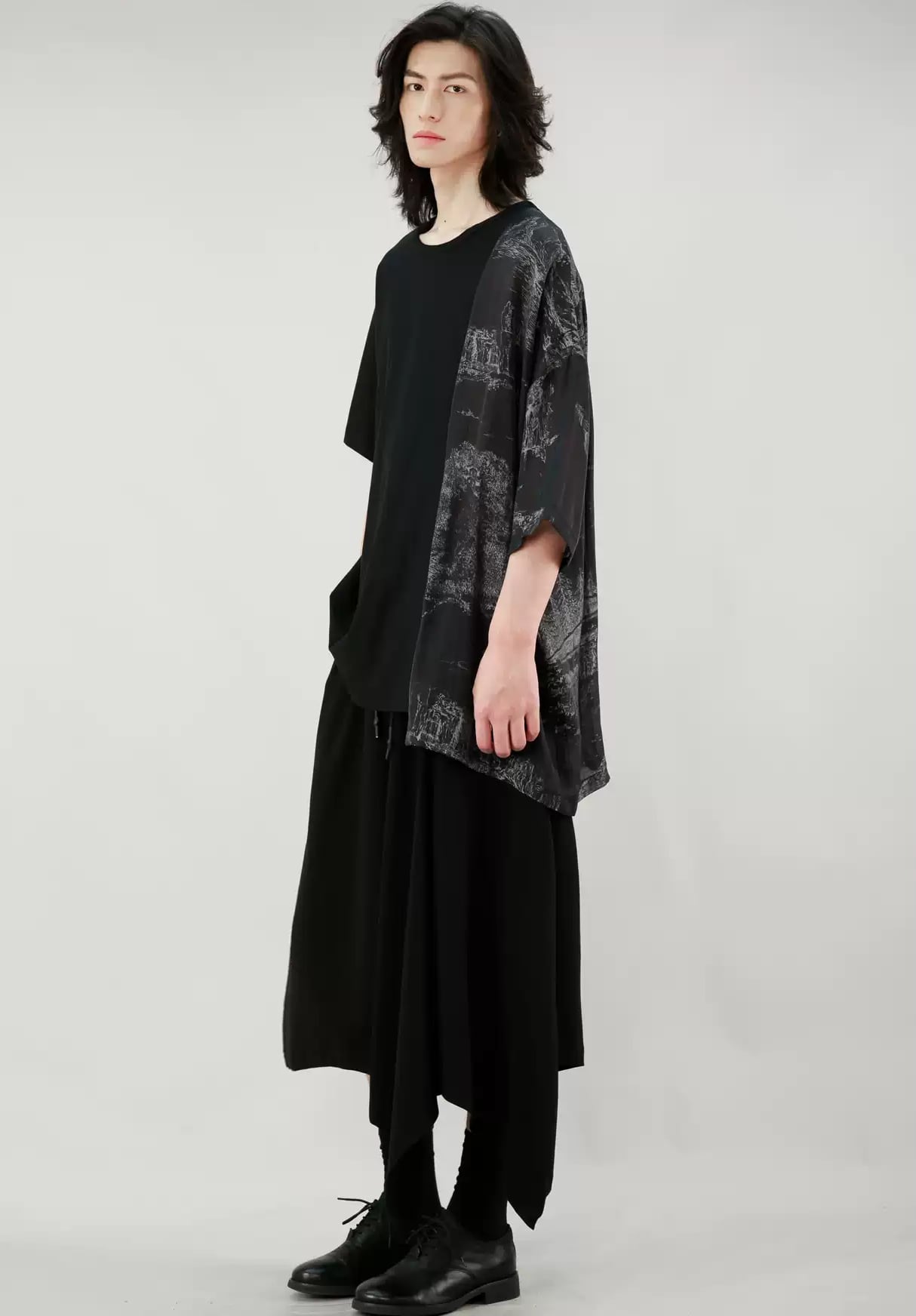 【ORV0080】Irregular Loose Cropped Pants, Casual Style
