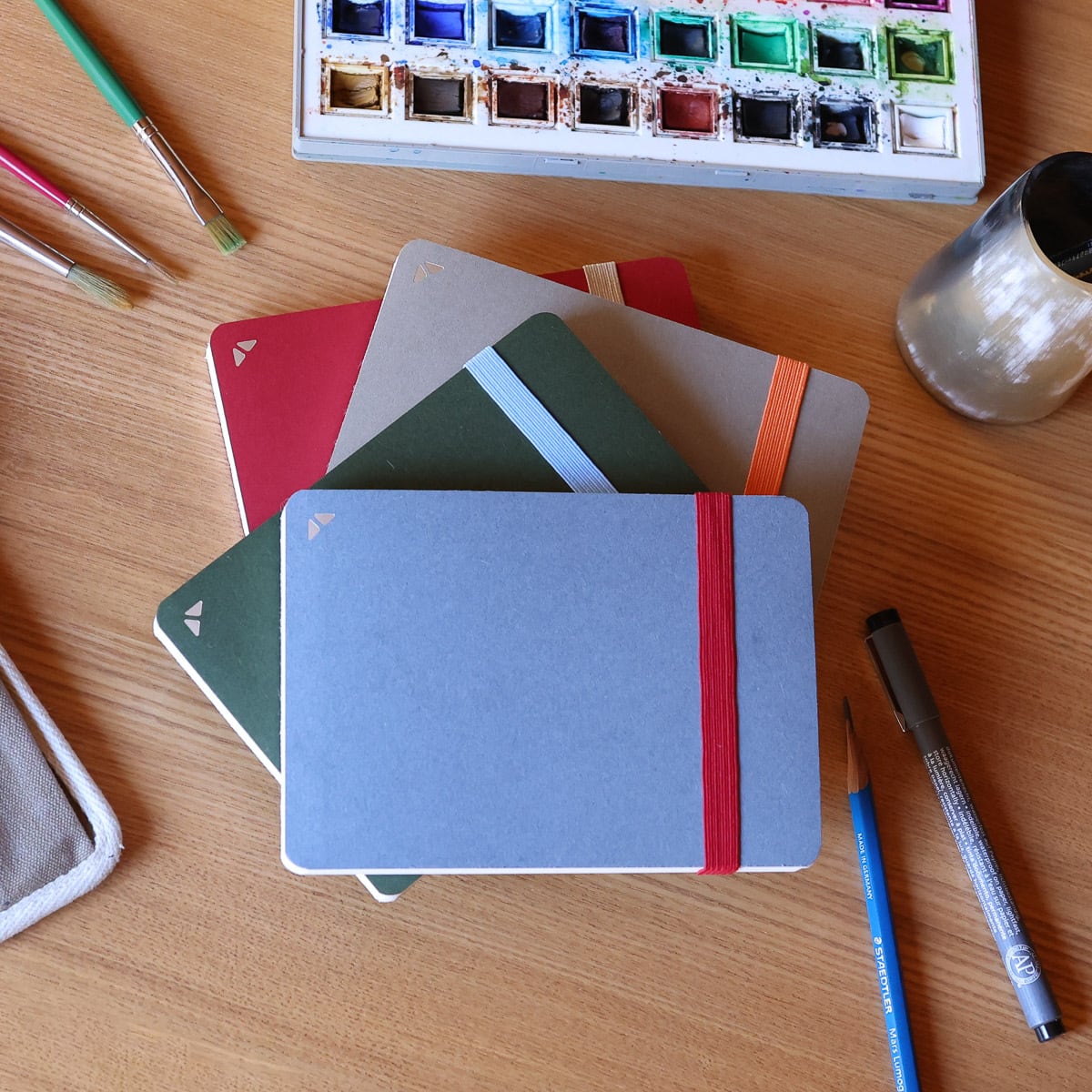 yokobonスケッチノート / A6 / ブルーアッシュ | 渡邉製本オンラインストア