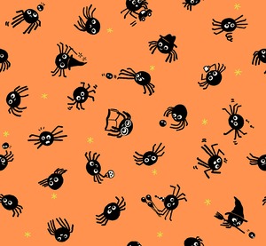 限定数3！USAコットン フリーキーファミリア  スパイダー・センス  55 X45cmカット販売