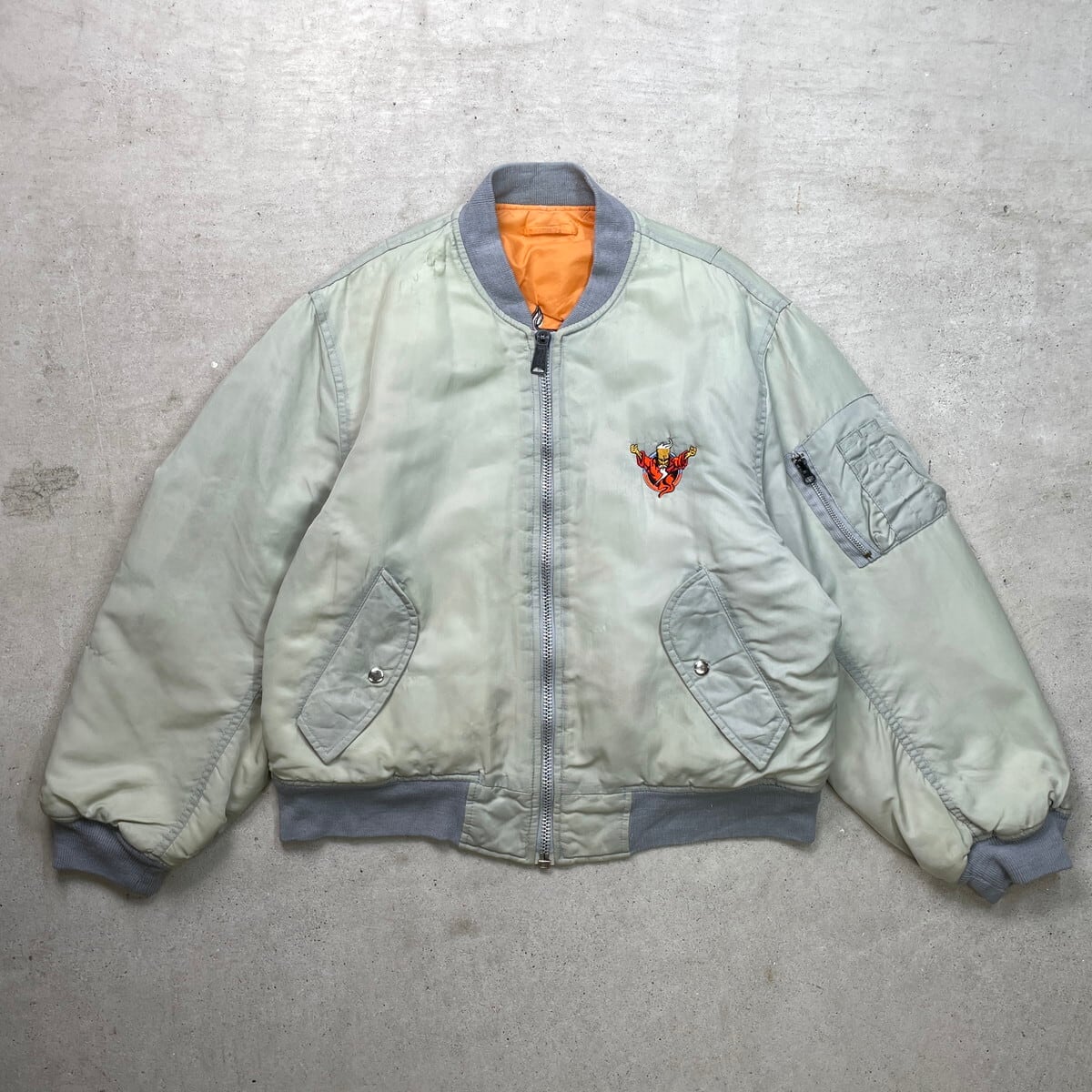 THUNDERDOME MA-1タイプ フライトジャケット ワンポイントロゴワッペン