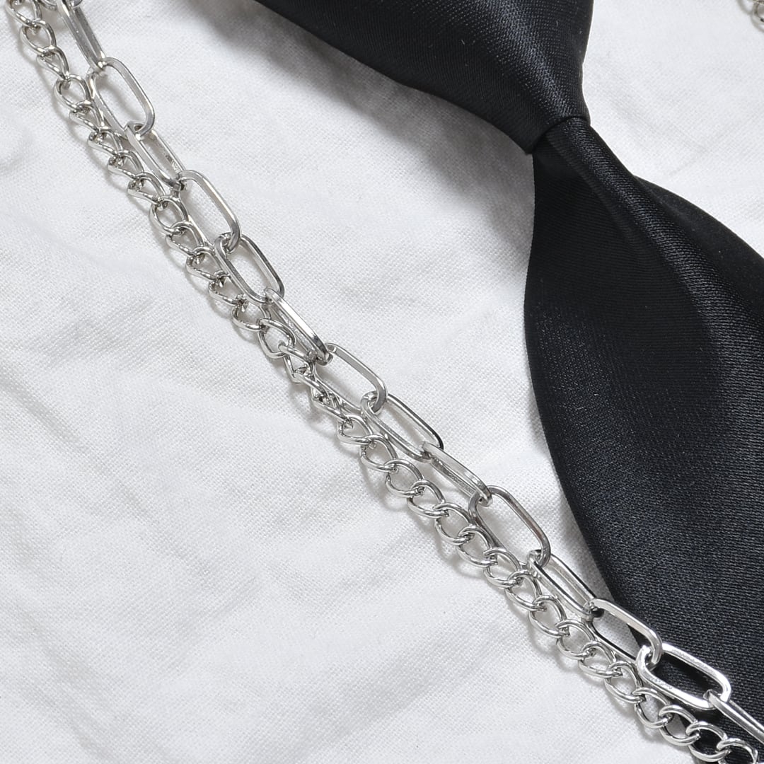 1/30新着】2点セット☆ネクタイ×ネックレスセット(サブカルロゴ刺繍