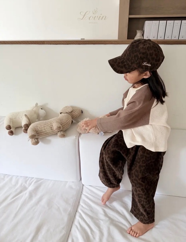 【即納】leopard corduroy pants