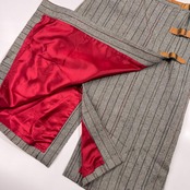 UNITED ARROWS WORK FOR HOLIDAY ユナイテッドアローズ ヘリンボーン ストライプ ラップスカート 38/レディース 本革ベルト