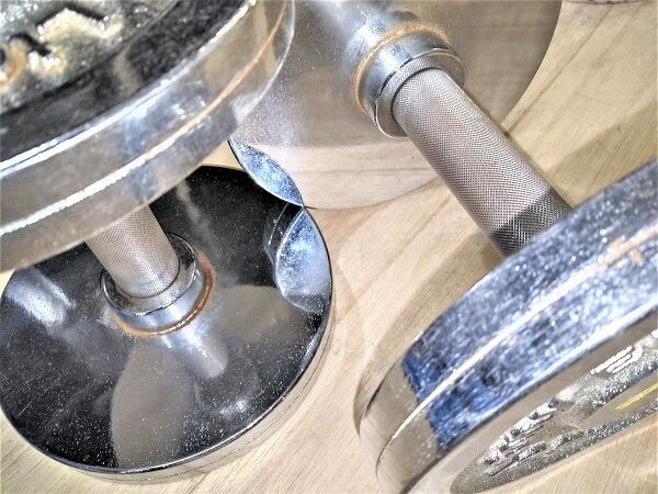 重量固定式 クローム・セットダンベル 12.5kg(ペア) 【お