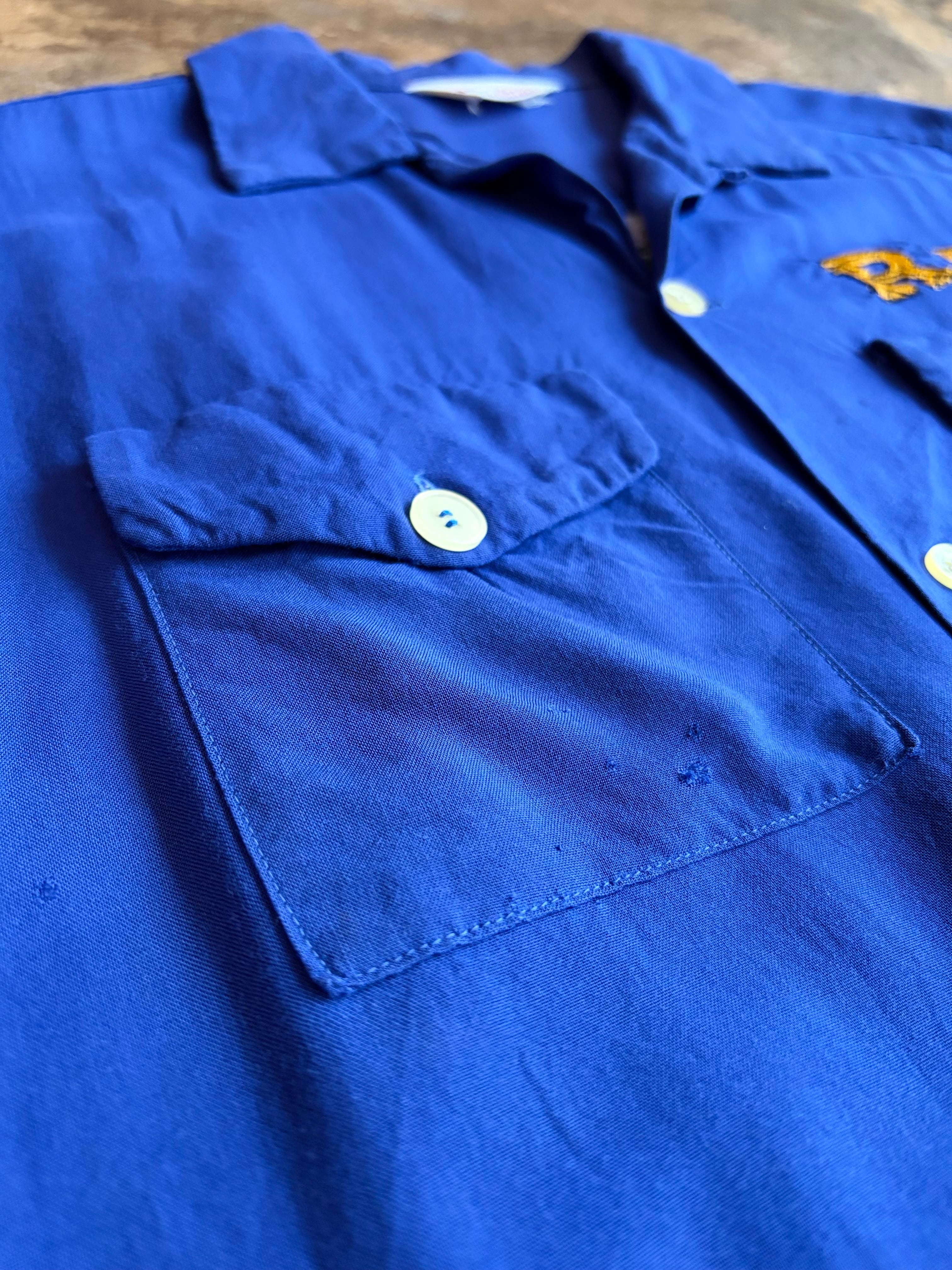 50-60s NAT NAST レーヨン ボウリングシャツ RAT FINK刺繍 | enishi
