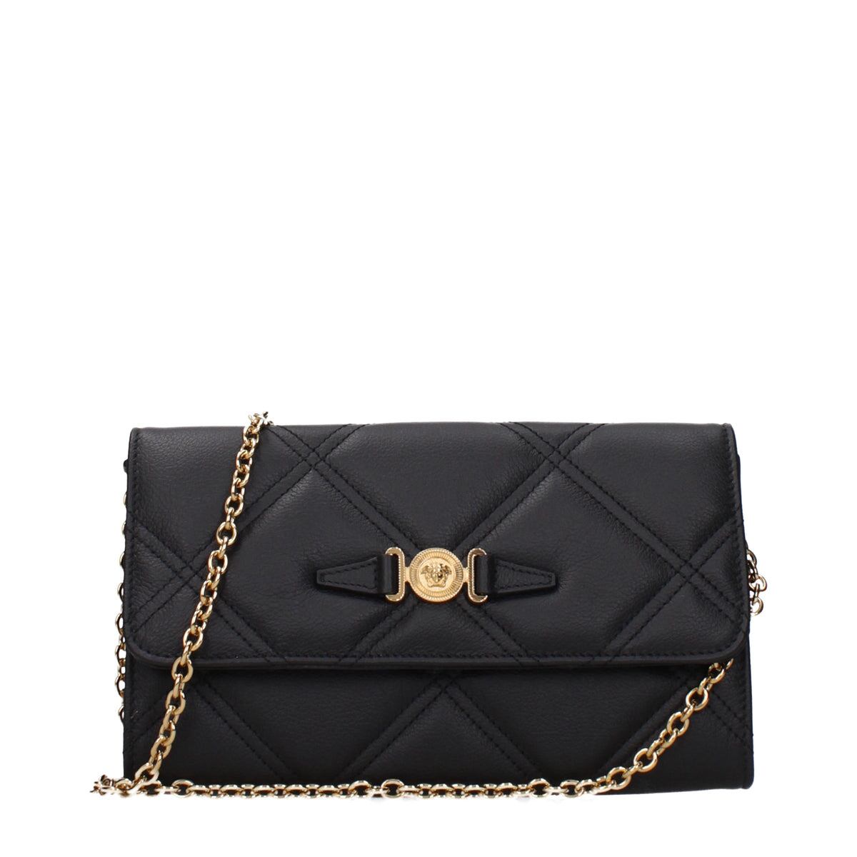 VERSACE ヴェルサーチ レディース クラッチバッグ レザー ブラック