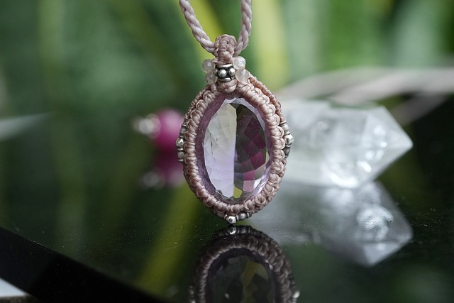 21ctファセットカット★宝石アメトリン マクラメネックレス 2166