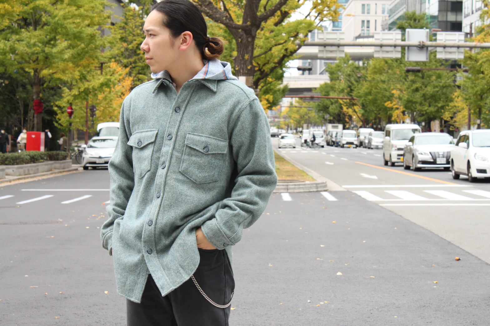 80s L.L.Bean Northwoods Heavy Wool Shirt USA製