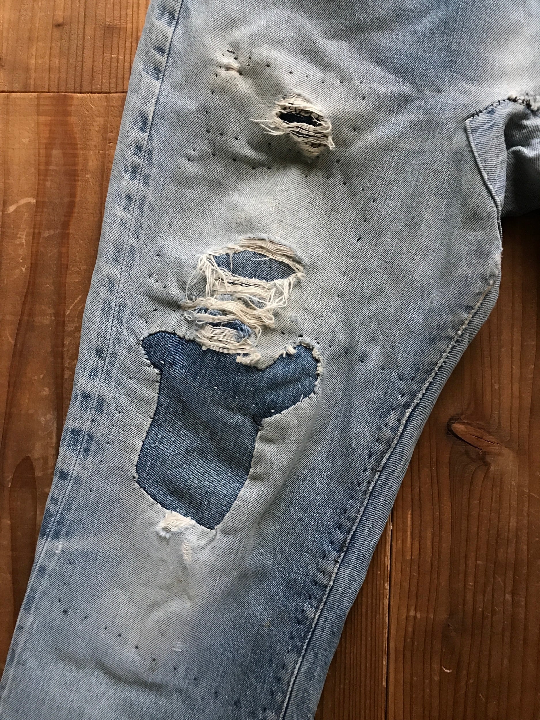 70's Levi's 501 66後期　2ボタン　リペア跡多数