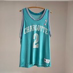 【Sz:44】90s NBA Charlotte Hornets 『2』 Larry Johnson mede in USA