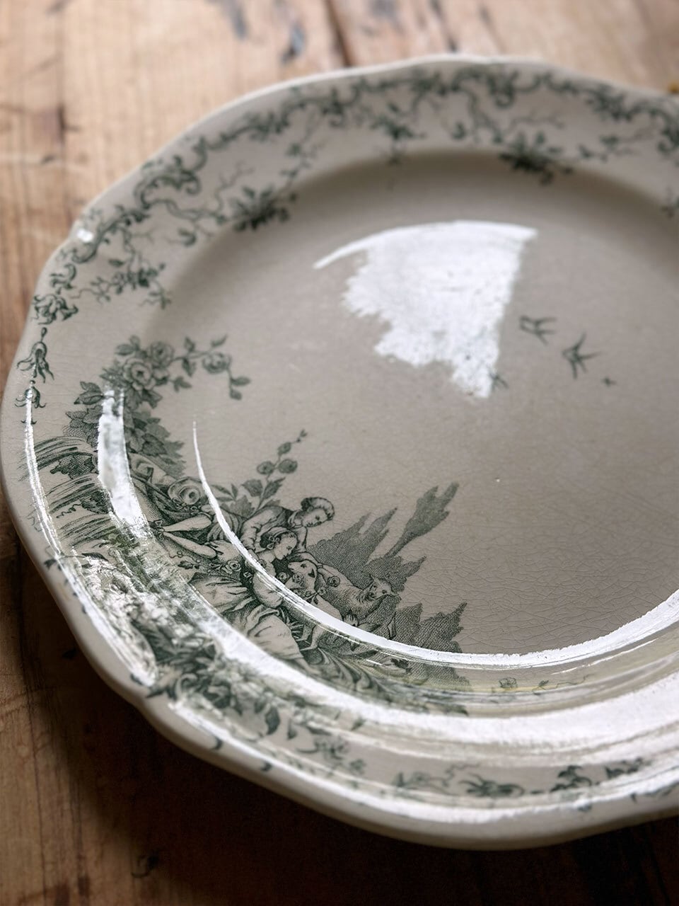 Gien デザートプレート 貴婦人と紳士 お皿 | Brocante de La Cocotte