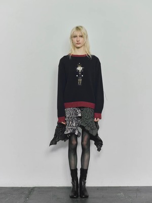 【26AW | WOMEN】Create Clair クリエイトクレイル / スカート / Patch smocking skirt　15C21-317