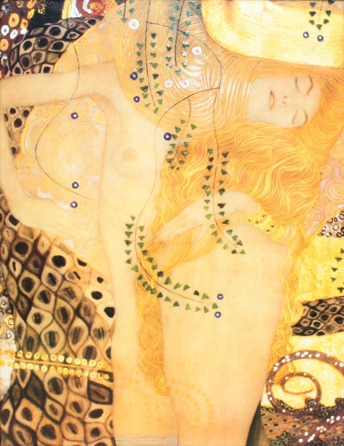 グスタフ クリムト絵画「水蛇1」表面特殊ゲル加工 | アートショップ