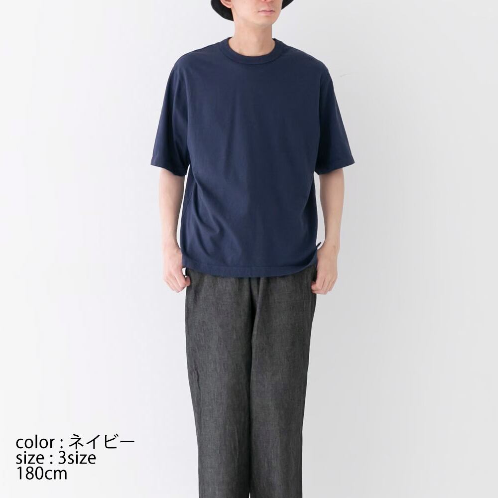 リネン RINEN 20/1オーガニック天竺 半袖クルーネック(R19509)全5色