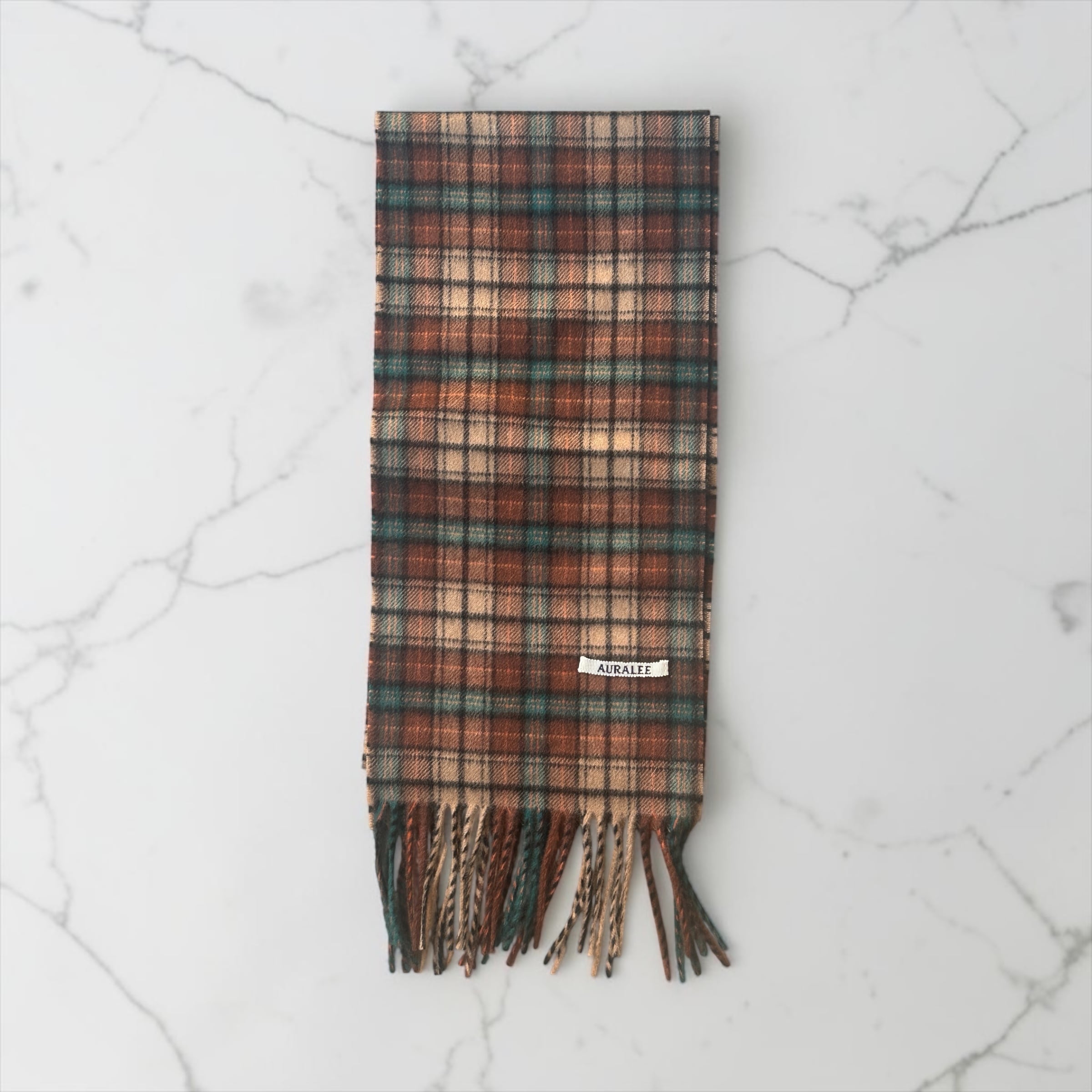 AURALEE  [CASHMERE CHECK LONG STOLE]