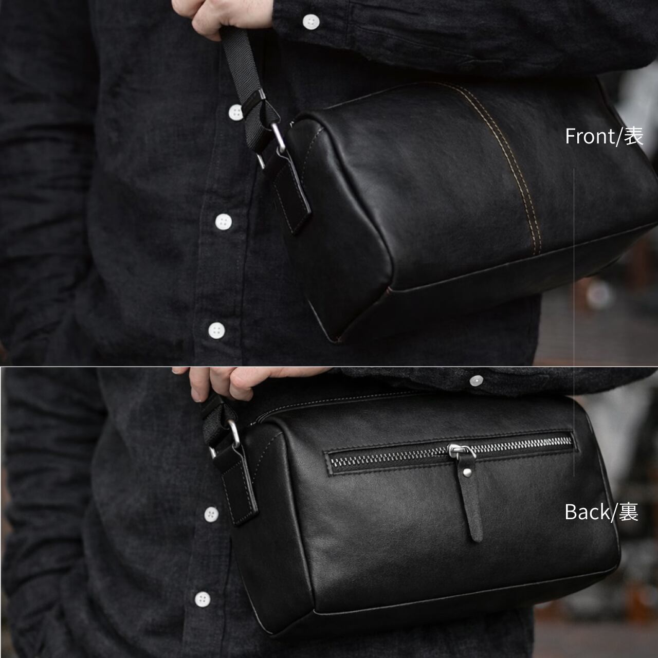 本革 ショルダーバッグ メンズ｜クロスボディバッグ｜リバーシブル仕様