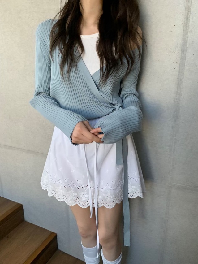 (予約) poster / Ballet wrap cardigan 3color