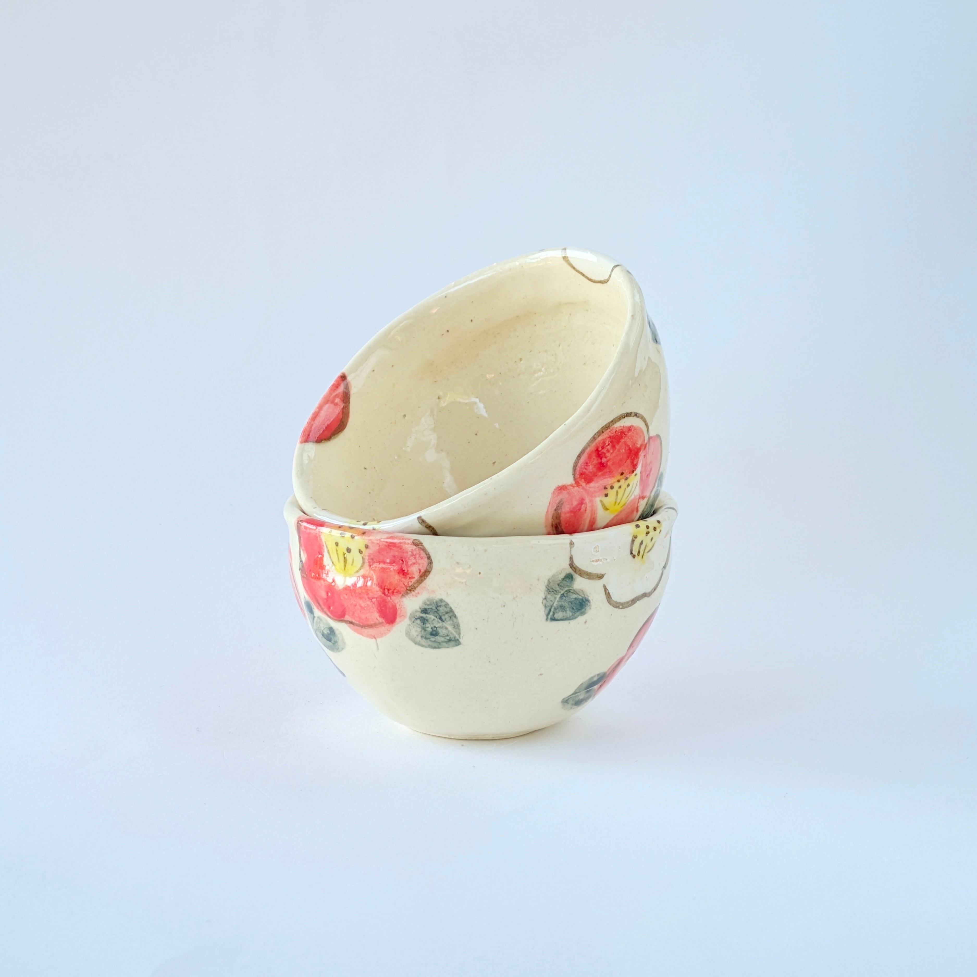 ぐい呑み／湯呑み 椿 手びねり B | しののめラボ