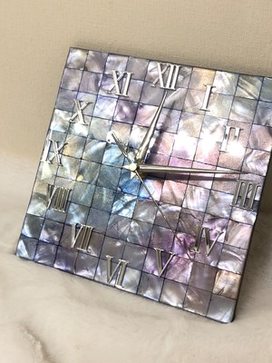 シェル正方形壁掛け時計