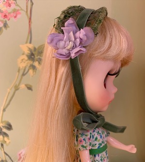 ブライスのヘッドドレス パープル系のお花 (210806)