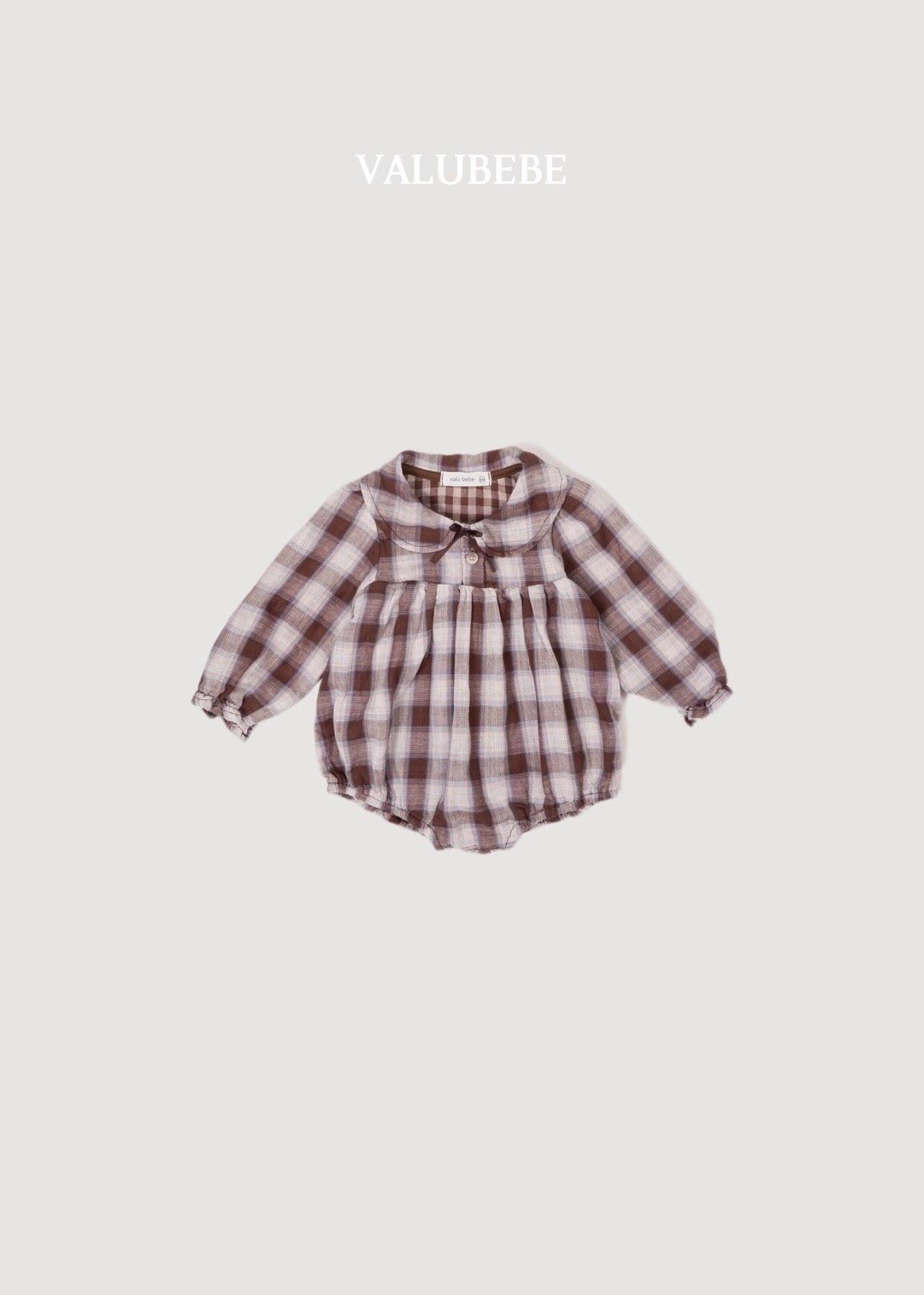 送料無料【予約】/ チェックリボンロンパース / valubebe
